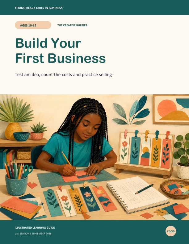 Build Your First Business ebook cover, ages 10 to 12