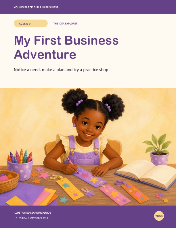 My First Business Adventure ebook cover, ages 6 to 9